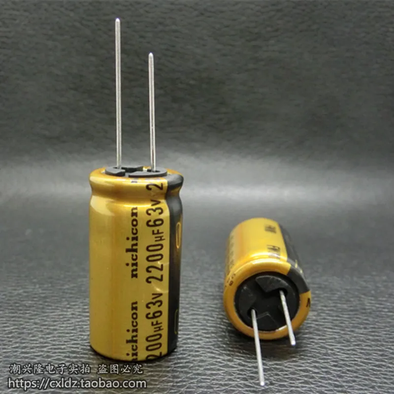 2 Buah-20 Buah Nichicon FW 63V/2200UF 18X35.5Mm Pitch 7.5 Mm 85 ℃ 2200Uf 63V Demam Kapasitor Audio HIFI Kapasitor Elektrolitik