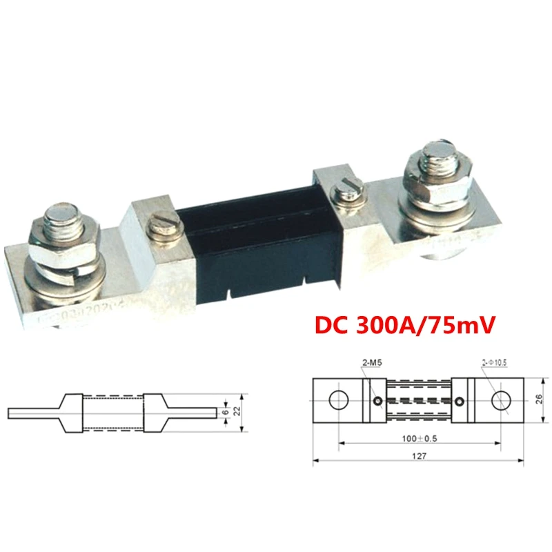 External Shunt Resistors DC 10A 50A 100A 200A 300A 500A 75mV For  Current Meter digital ammeter amp voltmeter wattmeter