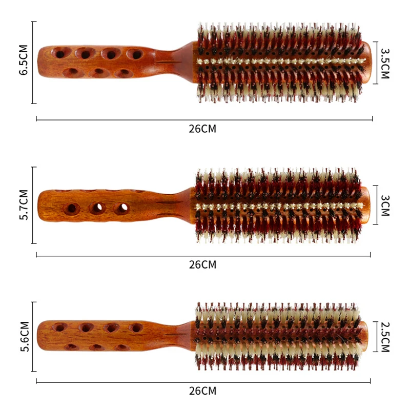 男性と女性のための丸いヘアブラシ,ローラー,ヘアブラシ,アクセサリー