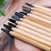 10Pcs Set Hand Wood Carving Chisels Knife For Basic Woodcut Working DIY Tool