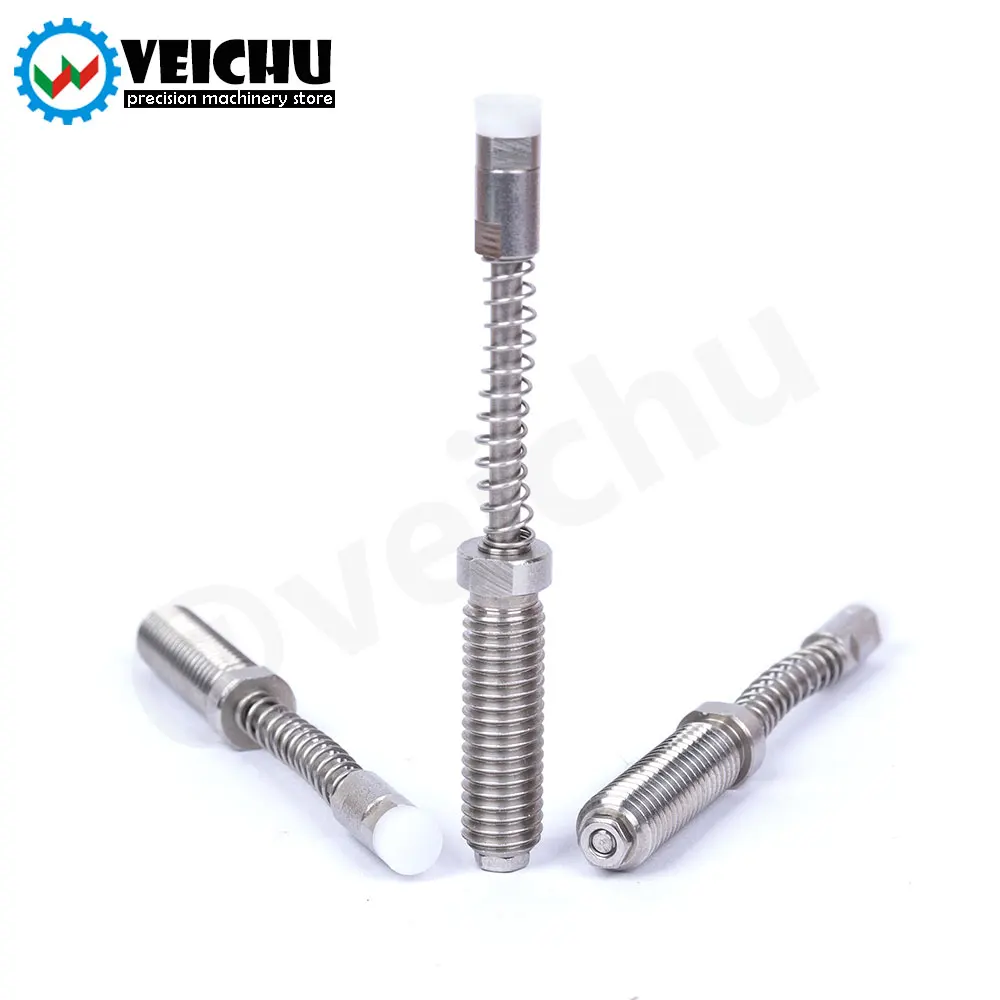 VEICHU Bush Built-In Plungers Specialized In Holding Spring Plungers POM Tip Stainless Steel Spring Pins Stroke Pin