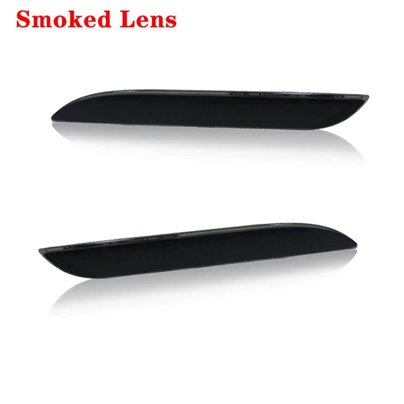 iJDM 3D Optic LED Bumper Reflector Lights For 2015-2017 Ford Mustang Function as Tail/Brake or Rear Fog Lamps Turn Signal Lights