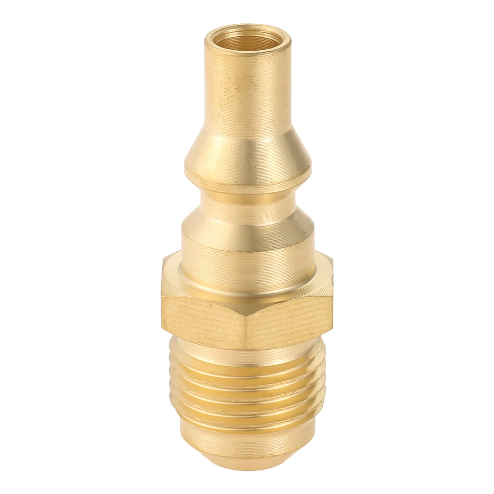 

Grill Heaters Brass Quick Connect Plug 3/8" Male Flare X 1/4" for Female Flare Propane Extension Hose Hook RV Gas Supply