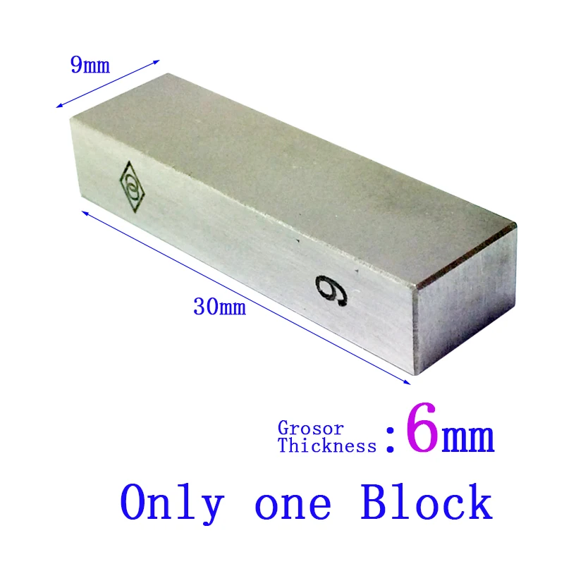 Stalen blokmeter Maatregel Gage Block Stalen vierkante Gage Block 1 mm, 2 mm, 3 mm, 4 mm, 5 mm, 6 mm, 7 mm, 8 mm-9 mm 100 mm Stalen vierkante meter