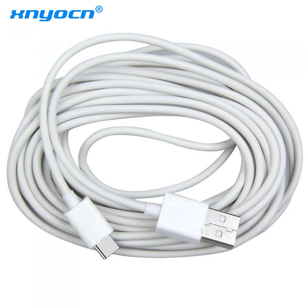 

Кабель Xnyocn USB Type-C для Samsung S10, кабель для быстрой зарядки USB-C Type-C для Huawei, Xiaomi Mi 9, Oneplus 6t, зарядное устройство для USBC, длиной 5 м