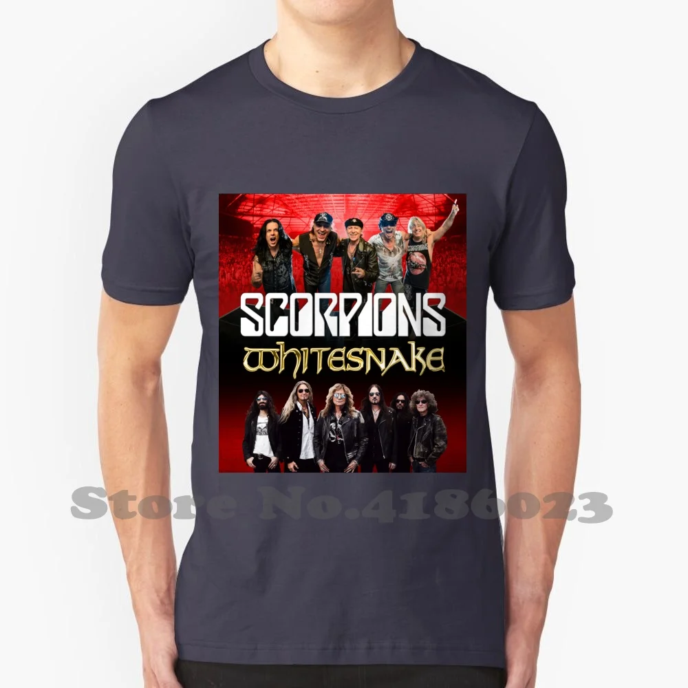 Whitesnake Scorpions Tour 2020 Merahmuda 100% Cotton T-Shirt Whitesnake Scorpions Tour 2020 Merahmuda