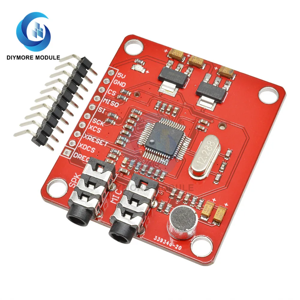 VS1053 VS1053B Audio Decoder DAC Board MP3 Stereo Hifi Player With Pins For Arduino Speakers Electric Toys