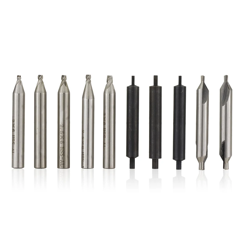 XCAN-Conjunto Completo Conjunto Chave Máquina Cortador, Fresa Final, Pino Guia, Broca Central para Cópia Chaves Peças de Máquina Duplicada, 15Pcs