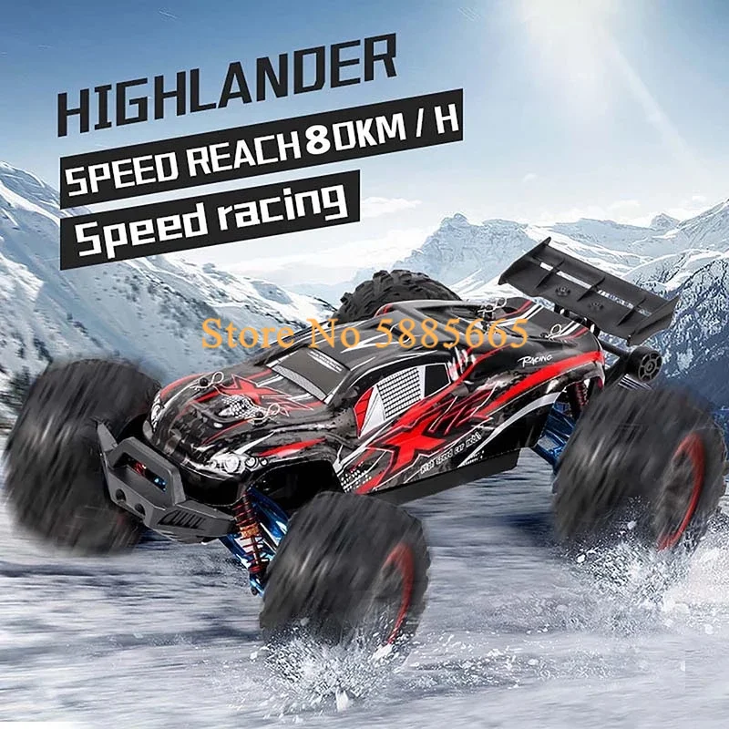 Professional Adult 80KM/H Alloy Frame RC Brushless Car Toys 4WD Buggy High Speed Racing Truck 200M Brake 1:10 RC Cars Model Toy