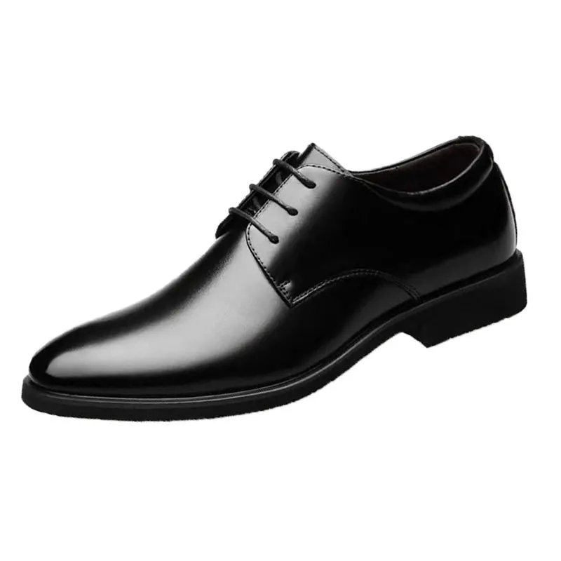 Leather Shoes Men\'s Breathable Black Soft Leather Soft Bottom Spring And Autumn Best Man Men\'s Business Formal Wear Casual Shoes