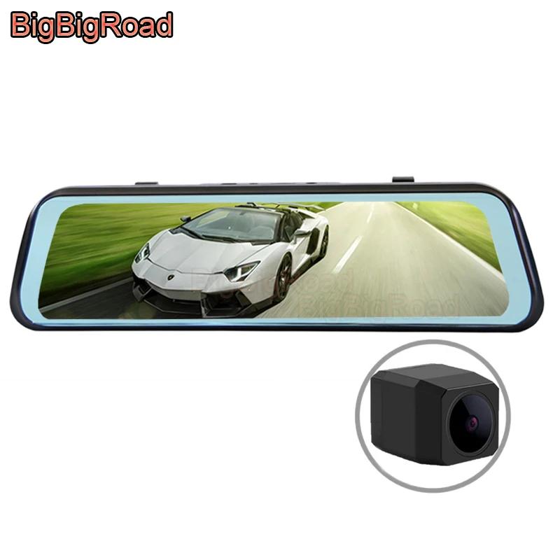 

BigBigRoad Car DVR Dash Camera Stream RearView Mirror IPS Screen For Chevrolet Aevo Sail Trailblazer Tracker Onix Captiva Cruze