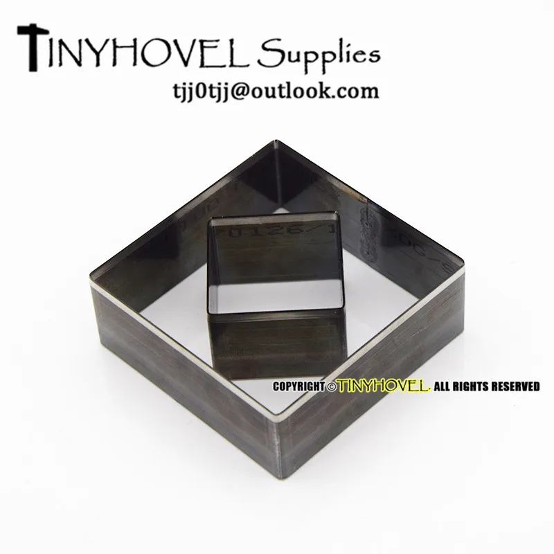 Steel Rule Die Cut Square Cutting Mold for Leather, Square Punch Cutter for Leather Crafts, 2mm-50mm, BM005