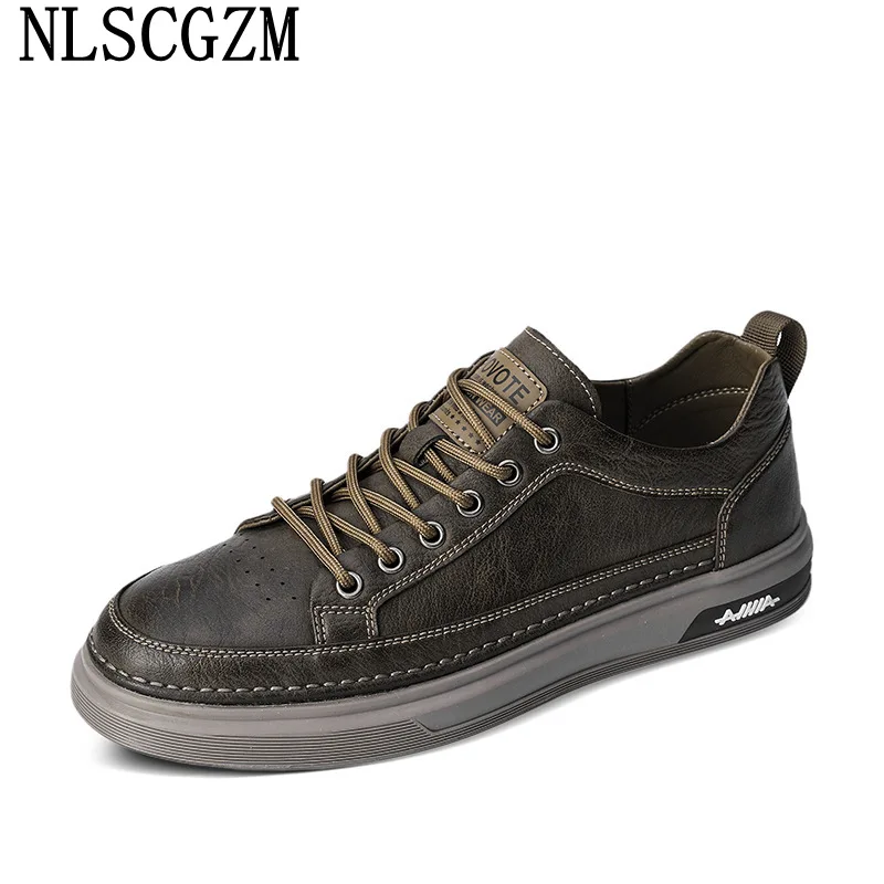 

Мужские кожаные туфли на платформе, повседневные офисные туфли в итальянском стиле, 2024