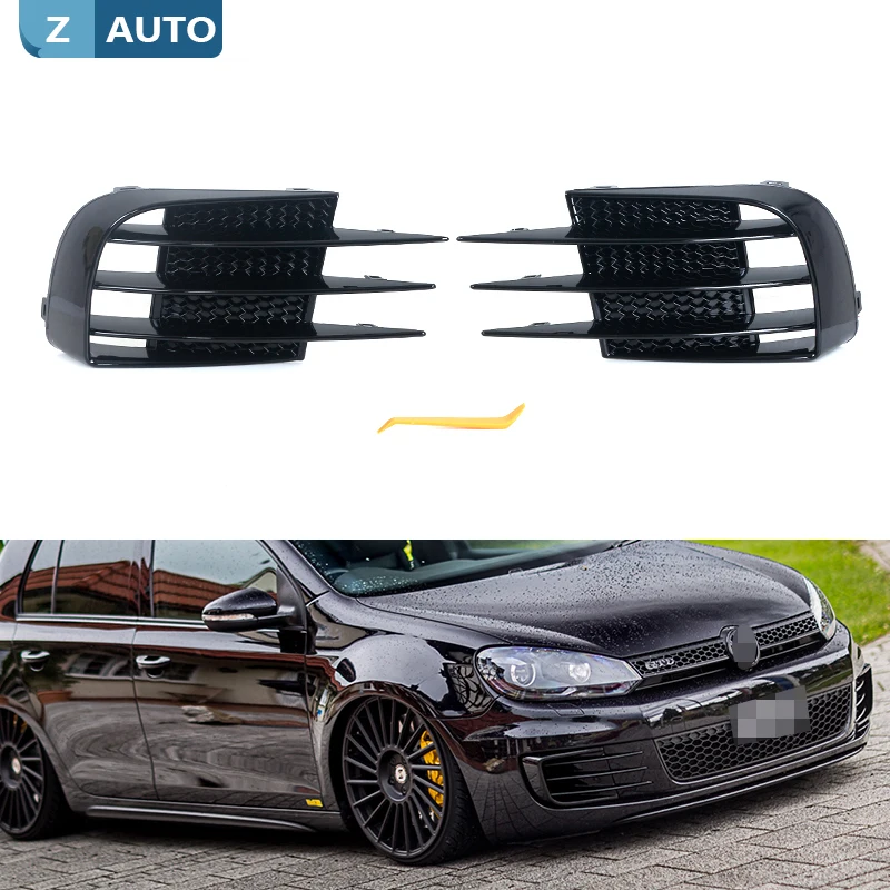 Cubierta de luz antiniebla para parachoques delantero de coche, accesorio de ABS, 2 piezas, para VW Volkswagen Golf 6 MK6 VI GTI R R20 2008-2013