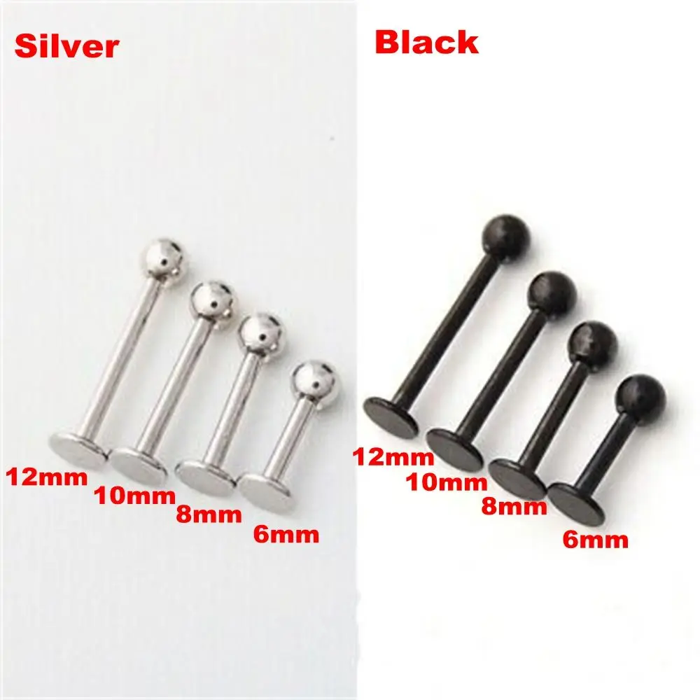 เงินสีดําเครื่องประดับ Helix กระดูกอ่อน Tragus แหวนจมูก Tragus ต่างหูเจาะหู Ear Stud