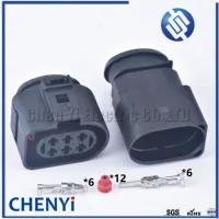6 pines 3,5 mm 1J 0973733 Conector impermeable automático hembra o macho LSU 4,2 conector del Sensor de oxígeno 1J 0973833 1J0 973 733 Para VW