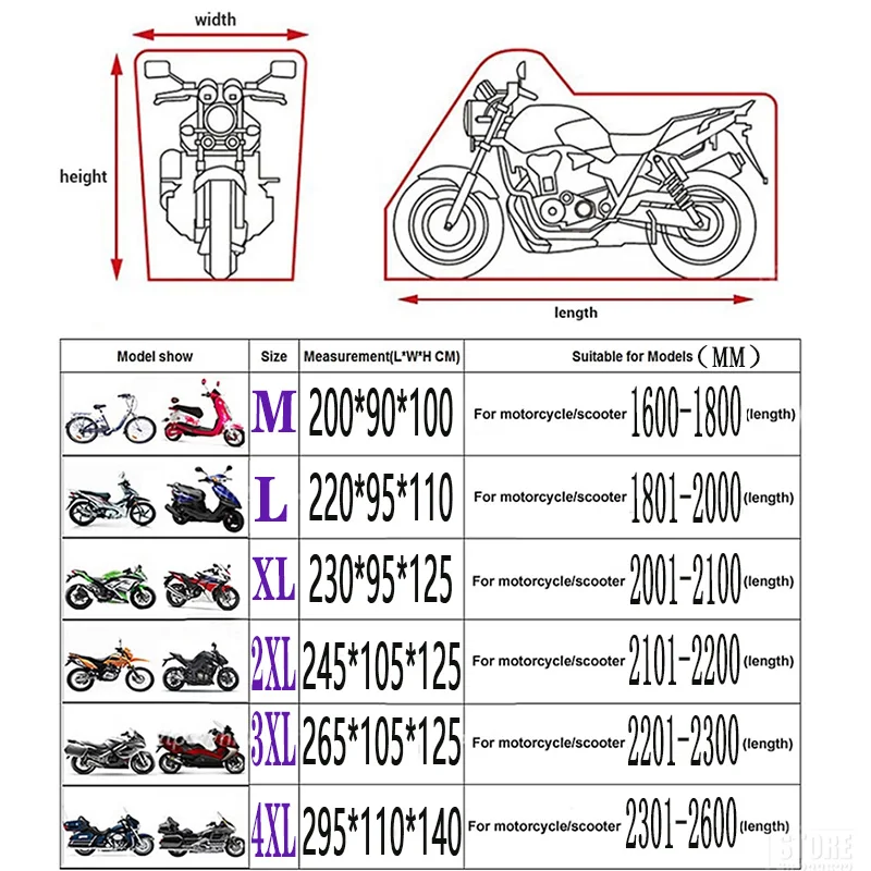 Motosiklet örtüsü su geçirmez bisiklet Funda Moto Housse BMW R1200RT 310GS R1150RT K1600GTL R dokuz T G 310 GS R1200R f65050800gs