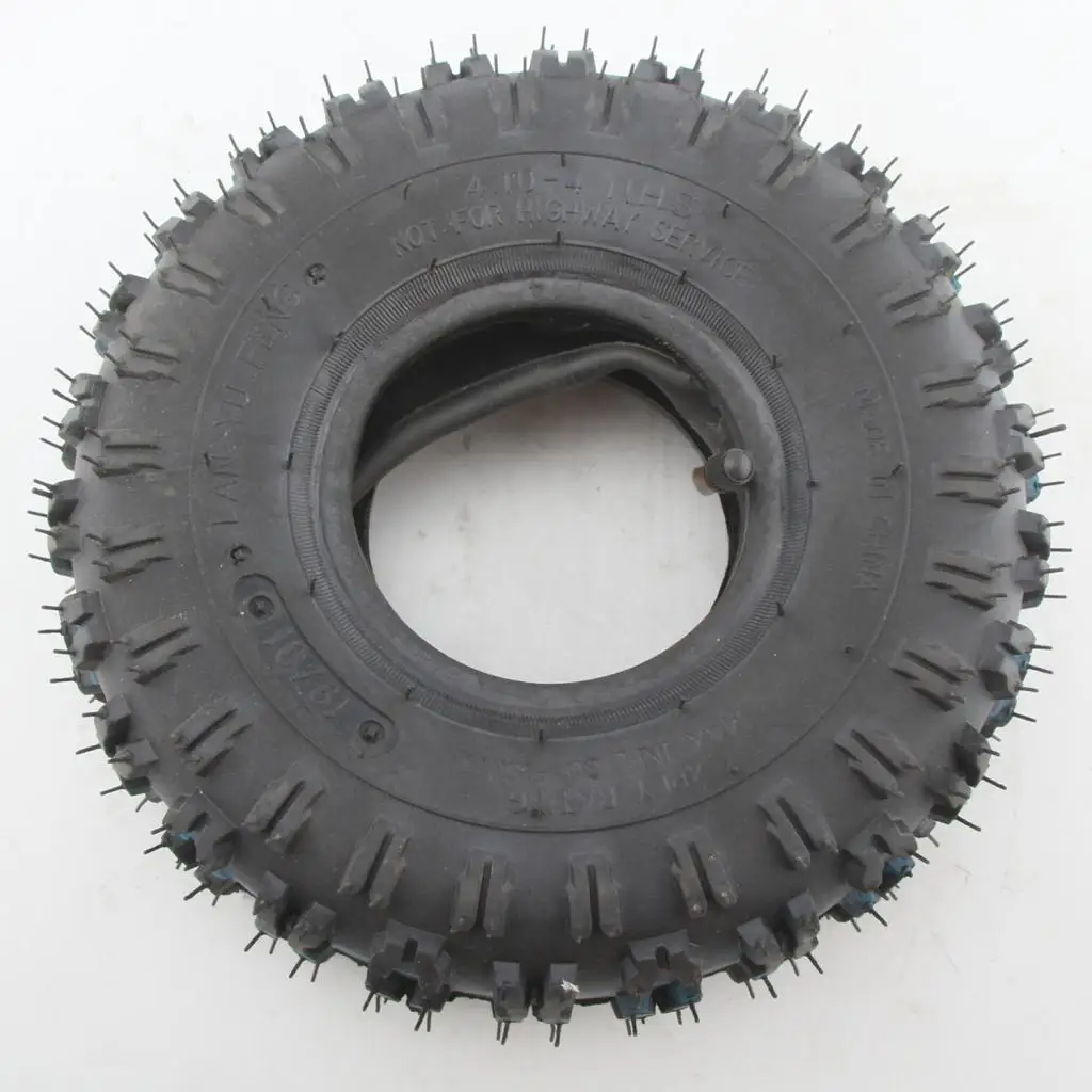 4.10-4 410-4 4.10/3.50-4 Tyre Tire + Inner Tube Replacement for Garden Rototiller Snow Blower Go Cart Kid Utility Carts ATV