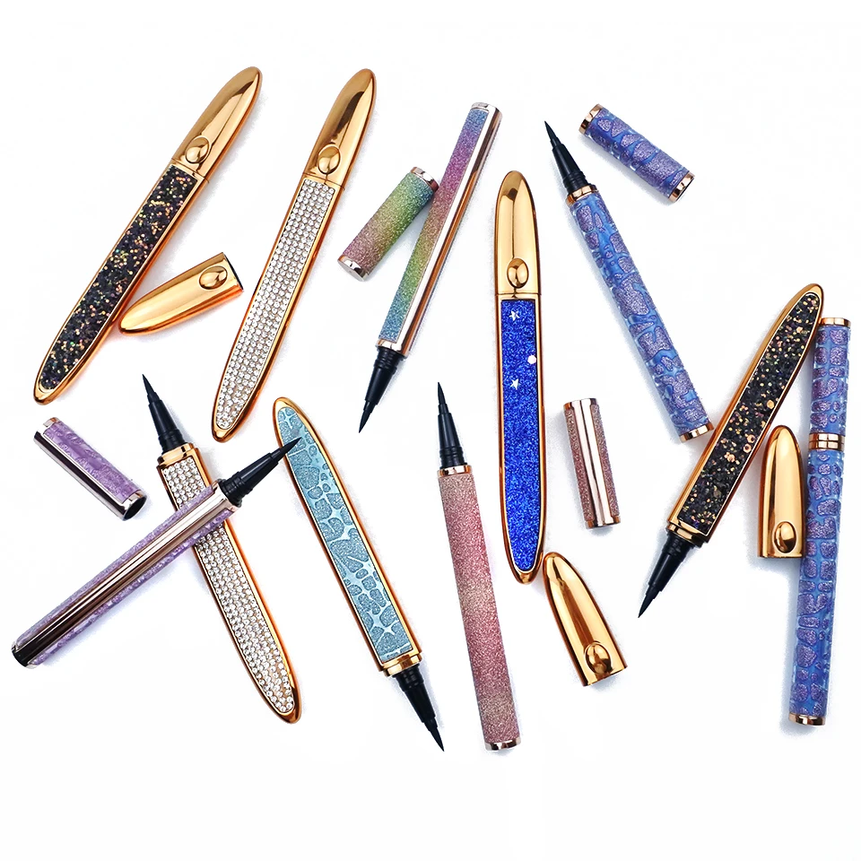 Stylo à colle pour les yeux, maquillage longue durée, liquide, Eyeliner, noir, vente en gros, cosmétiques