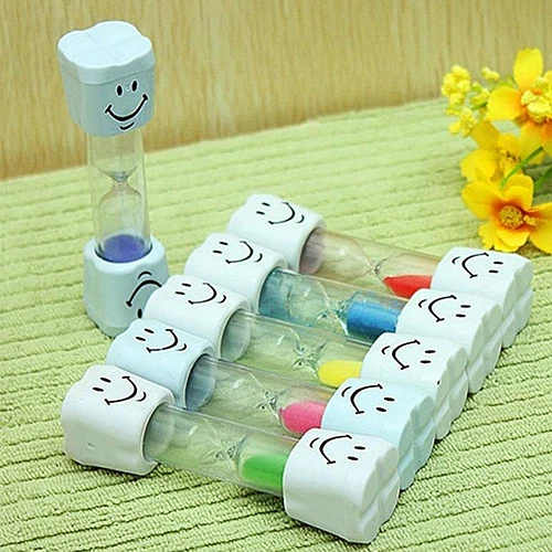 Children Kids Tooth Brushing Timer 3 Minutes Smiling Face Sandglass Hourglass Shower Hourglass Sand Timer Clock Sandglass