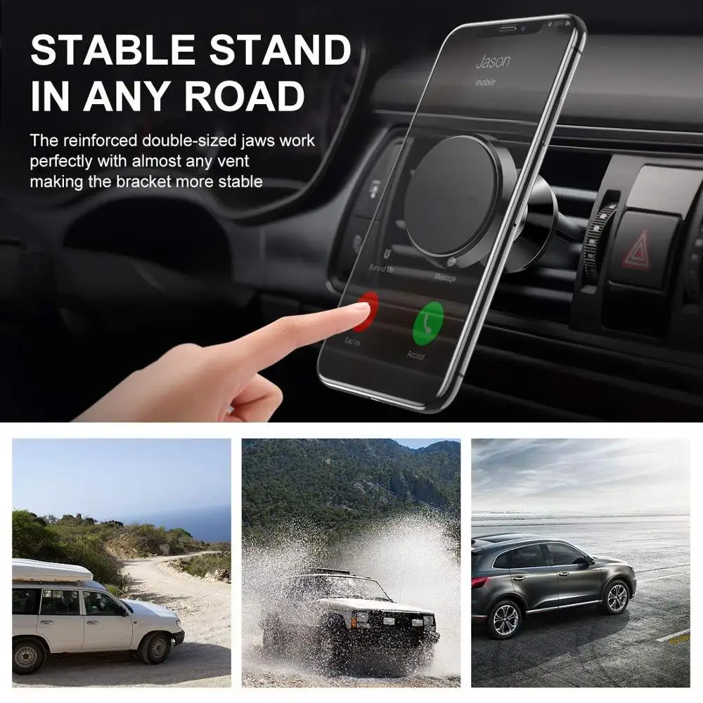 Universal Magnetic Car Phone Holder Mobile Mount Cell Stand Smartphone GPS Support Holder For iPhone 12 Xiaomi Samsung In Car - Image 6