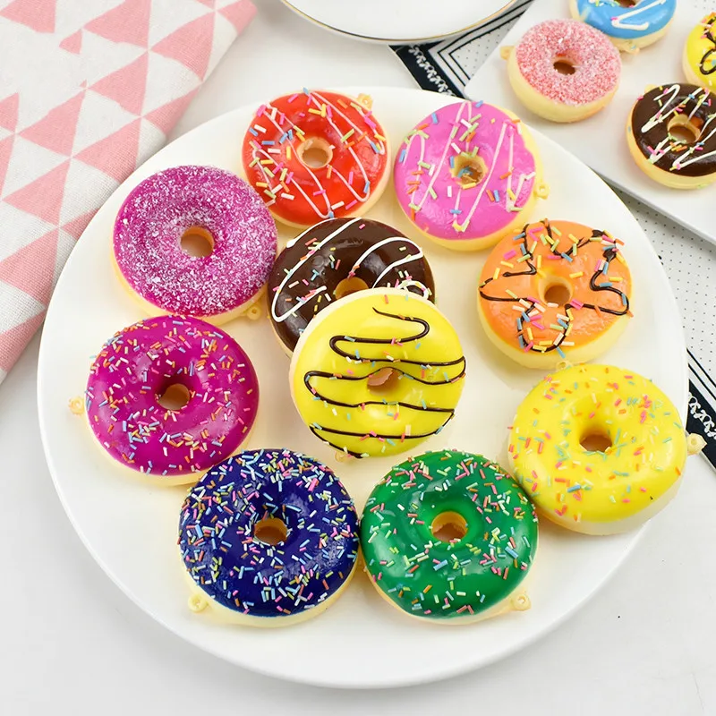 1pc Cute Artificial Donut Ice Cream Cake Dessert Fake Food Simulation Cake Model Tea Table Decor Ice Cream Food Photography Prop