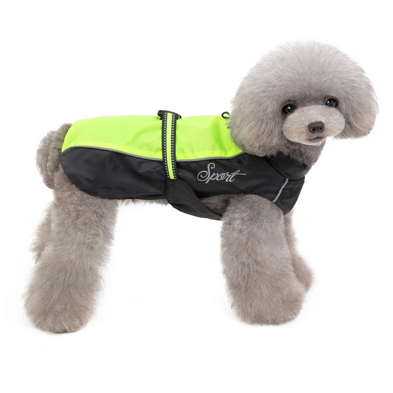 Small Dog Raincoat Winter Dog Clothes Waterproof Jacket Coat Night Reflective Dog Clothes Puppy Raincoat Winter Jacket Coat