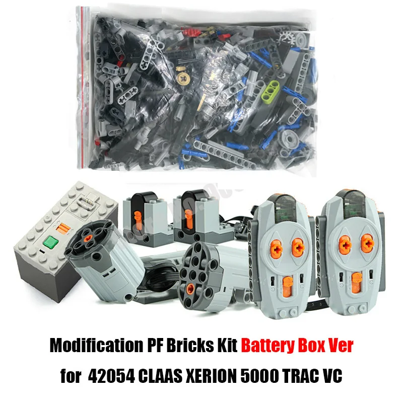 MOC - Custom RC 42054 Modification Motors Bricks Kit for 42054 CLAAS XERION 5000 TRAC VC Technical Building Block Brick DIY Toys