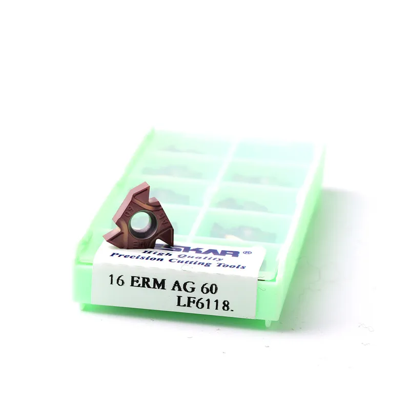 Hoja de herramienta de torneado de carburo para máquina de torneado, herramienta de inserción de hilo de carburo para SER Bar, torno CNC, 16ER, 16IR, AG60, AG55, A55, A60, LF6118, LF6018, 10 piezas