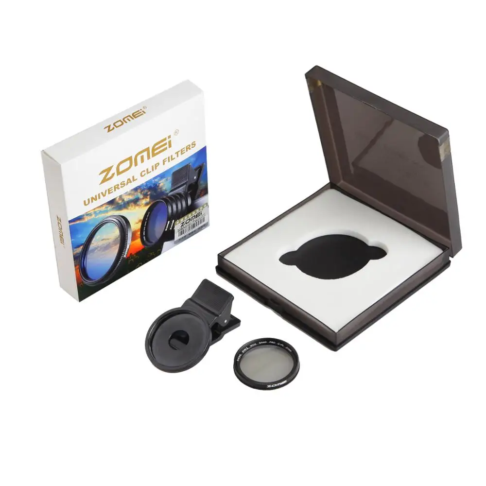 ND2-400 de lente de teléfono móvil, filtro de polarización CPL de 37MM para cámara de teléfono, con Clip