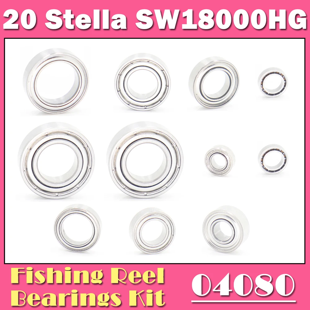 

Fishing Reel Stainless Steel Ball Bearings Kit For Shimano 20 Stella SW 18000HG 20000PG 04080 04081 Spinning Reels Bearing Kits