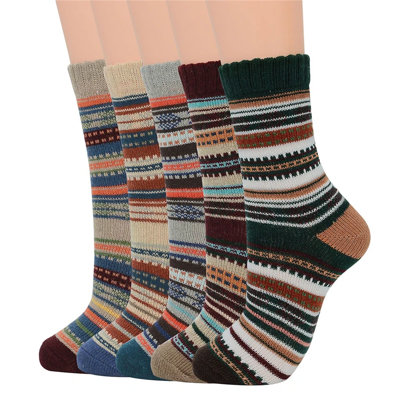 Winter Men\'s Socks Long Thick Warm Wool Sock High Quality Extended Version Socks Durable Stretchable Cheap Wholesale 5 Pairs