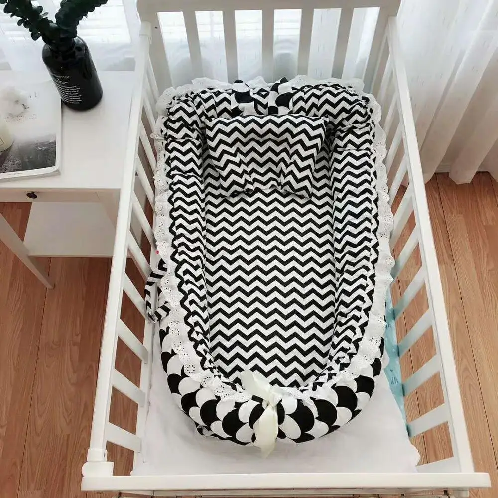 Cuna de bebé portátil antipresión, cama nido de viaje, cama biónica plegable para recién nacidos, cuna de bebé, parachoques, corralito de bebé