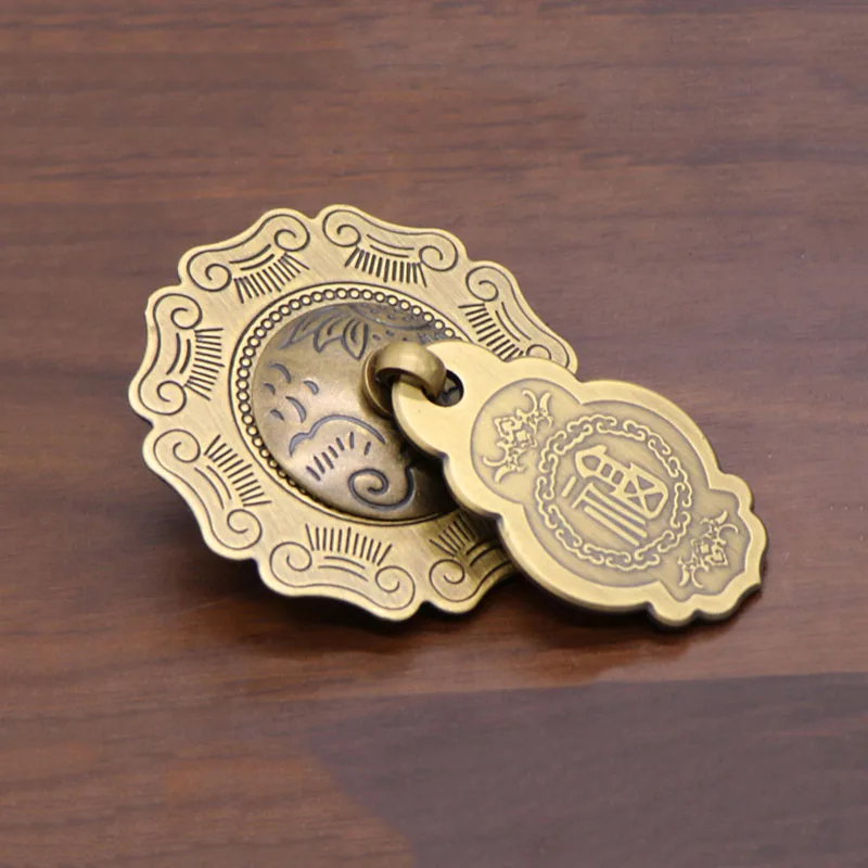 

FU Chinese Antique Drawer Knob Furniture Classical Wardrobe Cabinet Shoe Door Handle Closet Cone Vintage Pull Ring Hardware