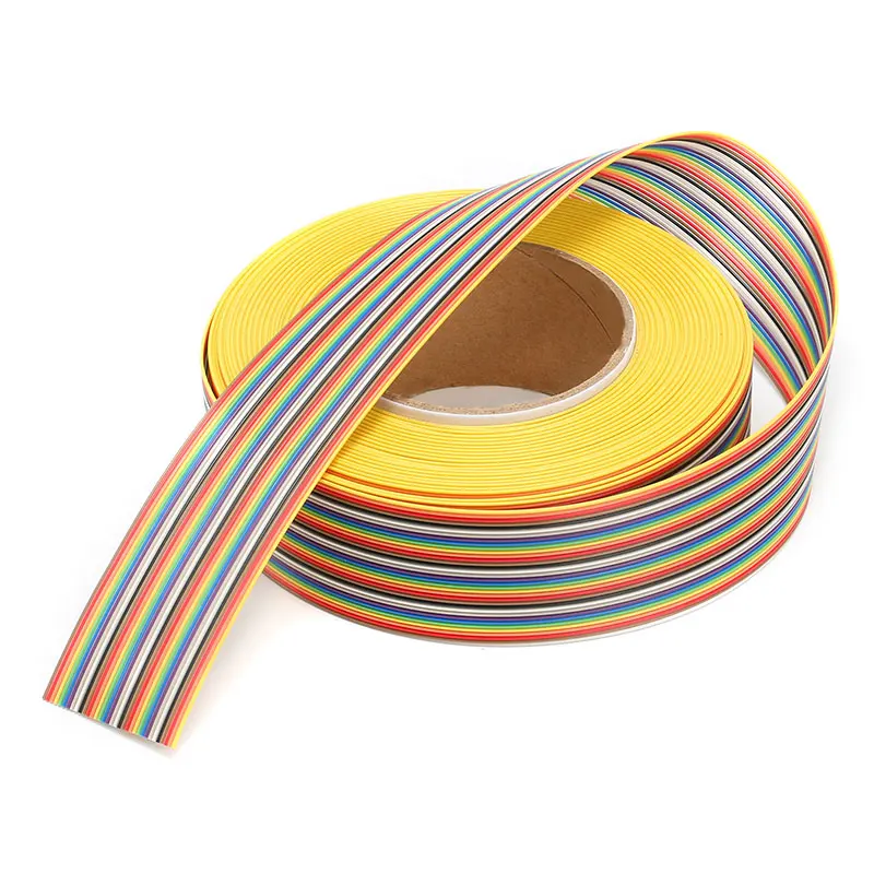 34 Pin Flat Color Rainbow Ribbon Cable 34P Wire Rainbow Cable  Pitch 1.27mm Ribbon Cable 28AWG