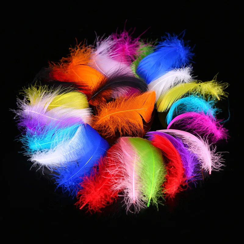 Colorful Feathers 3-8cm Small Floating Goose Plumes Festival Stage Decor DIY Handmade Jewelry Clothing Accessories Supplies