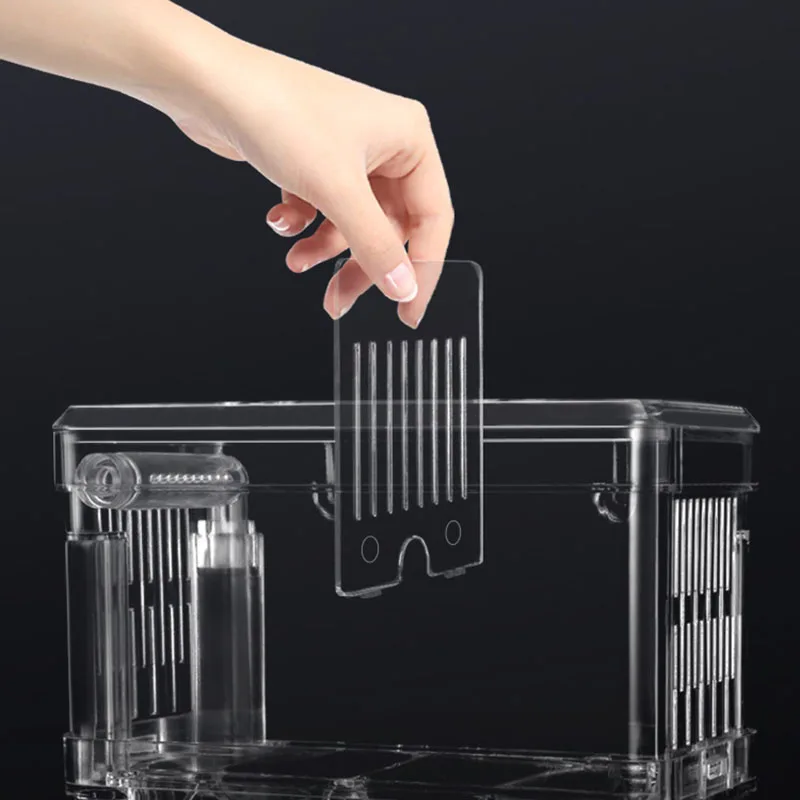 Upgrade Acrylic Aquarium Breeder Box Breeding Incubator Baby Fish Hatchery for Shrimp Clownfish Aggressive Fish Injured Fish