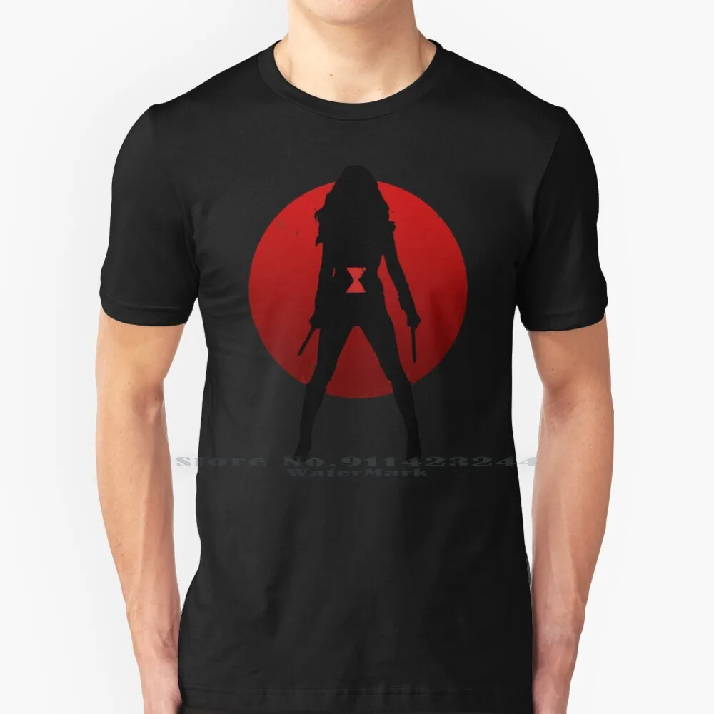 Widow Silhouette Emblem T Shirt Cotton 6XL Black Comic Widow Movie Natasha Avenger Romanoff