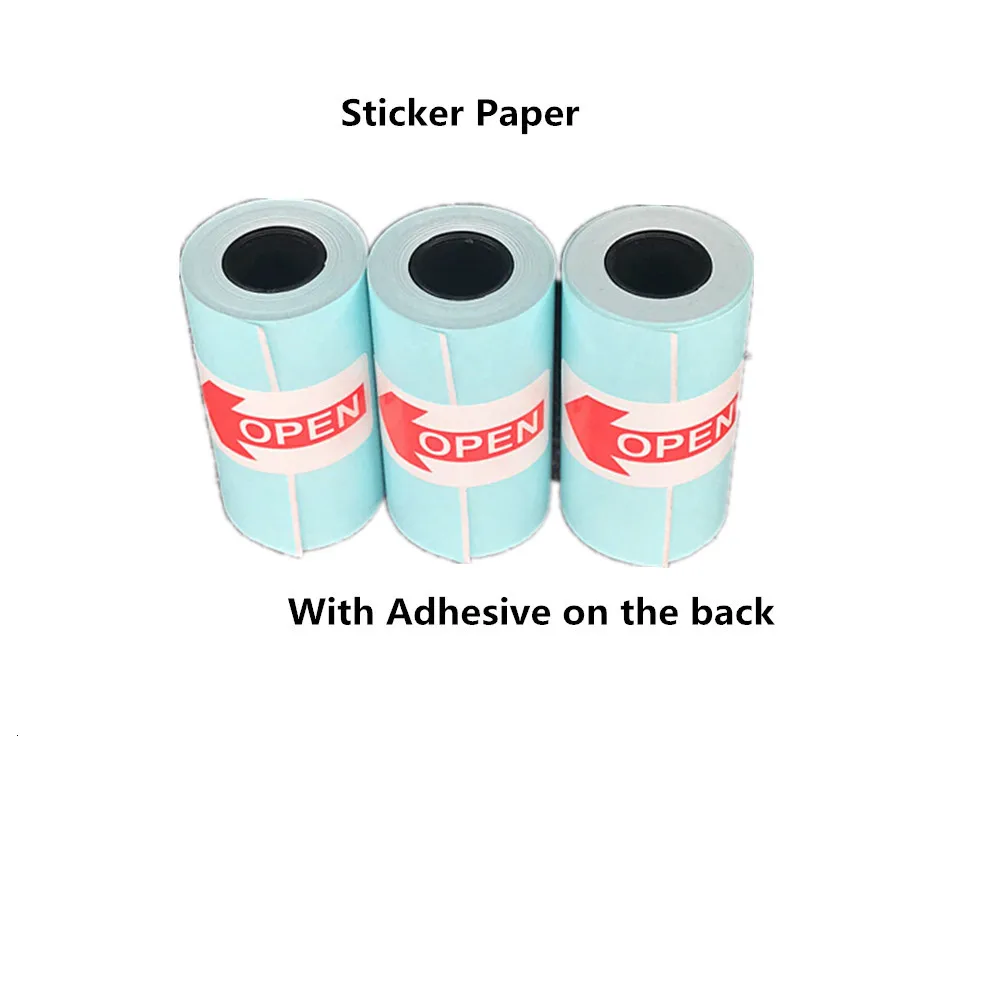 GOOJPRT 57x30mm Self-adhesive Thermal Photo Paper Receipt Label Sticker Paper for 58mm A6 Peripage Pocket Photo Printers