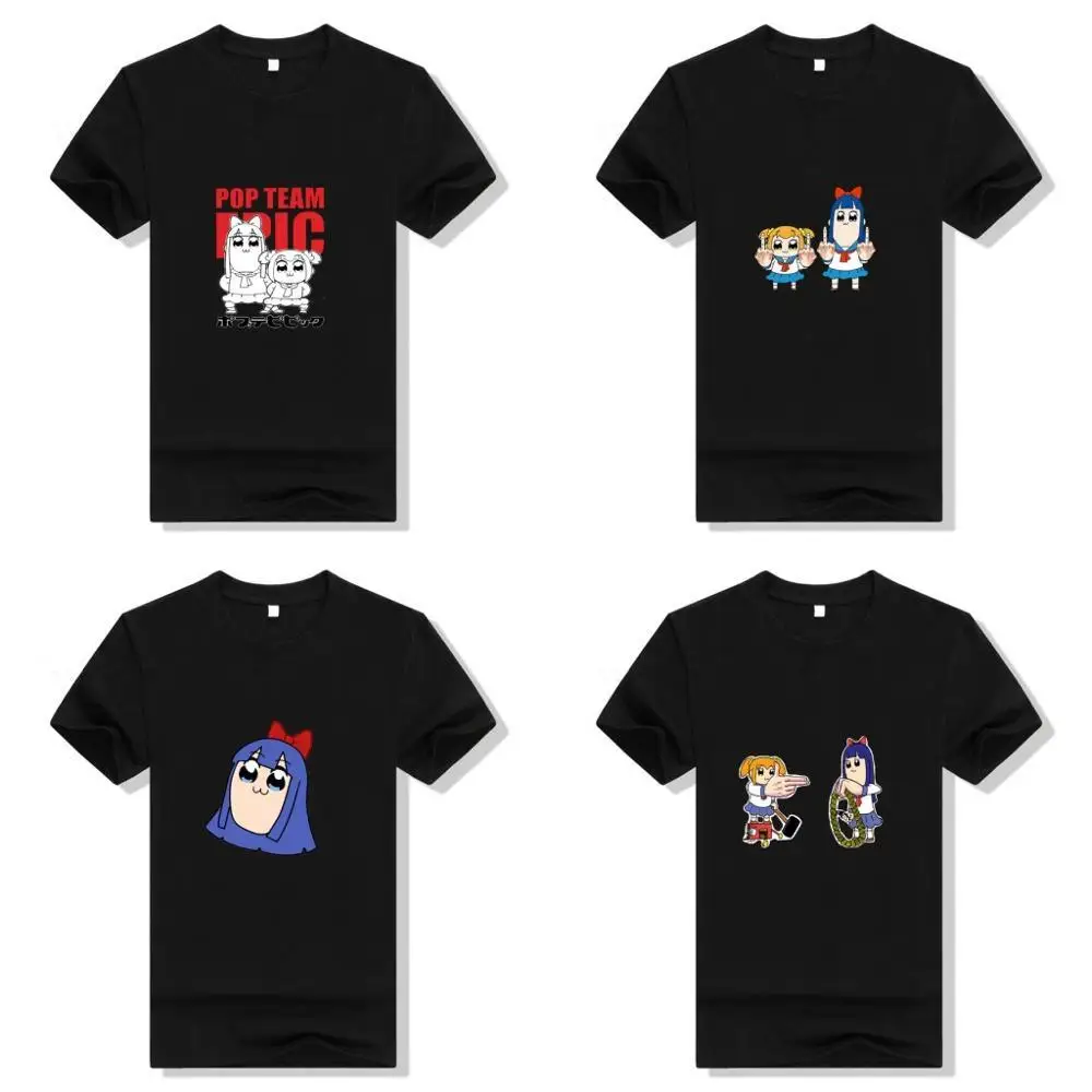 anime Pop Team Epic T Shirt Cosplay women printed cotton T-shirt Short Sleeve Summer Casual Tee Tops Woman T-shirts