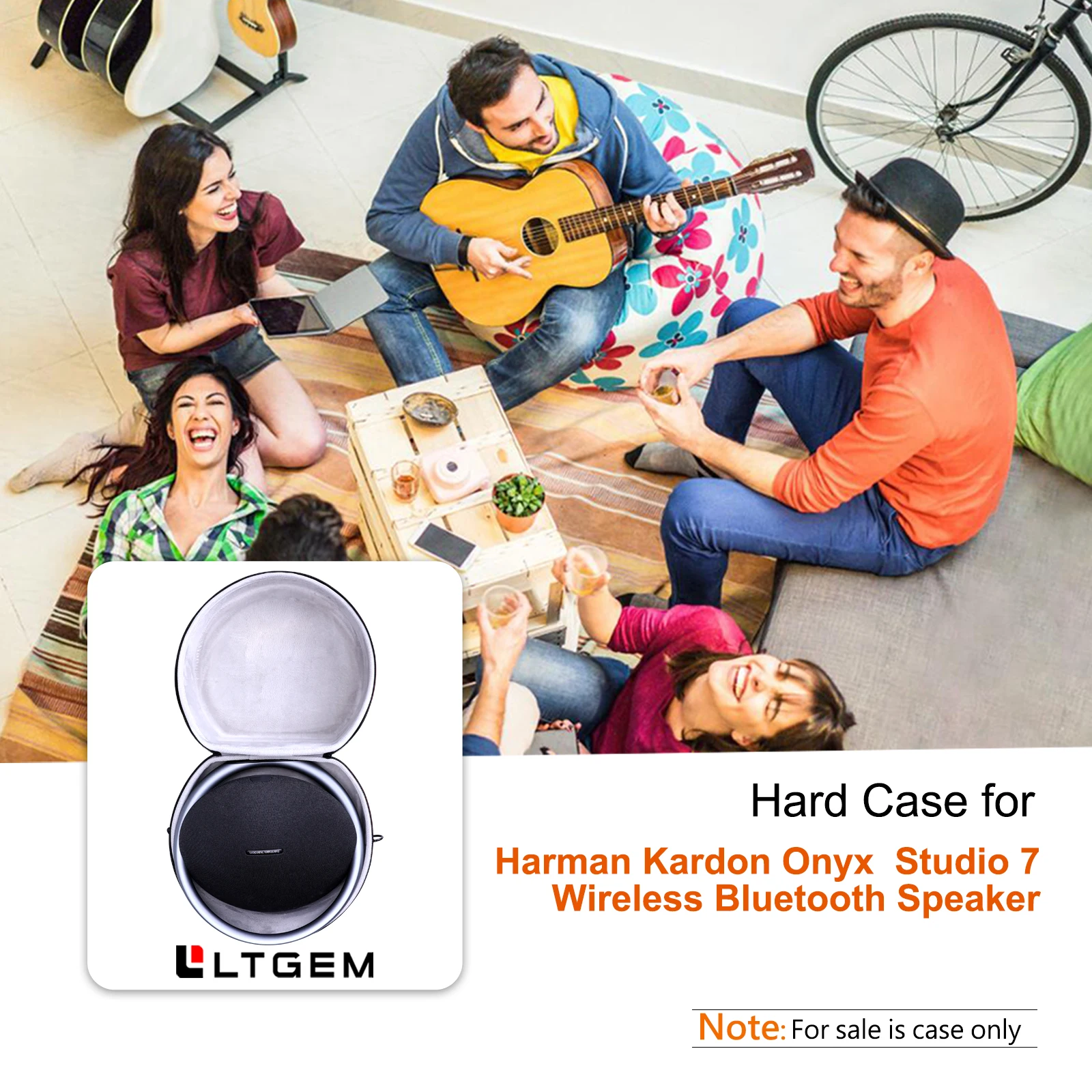 LTGEM Casing Keras EVA Tahan Air untuk Harman Kardon Onyx Studio 7 Speaker Bluetooth Nirkabel