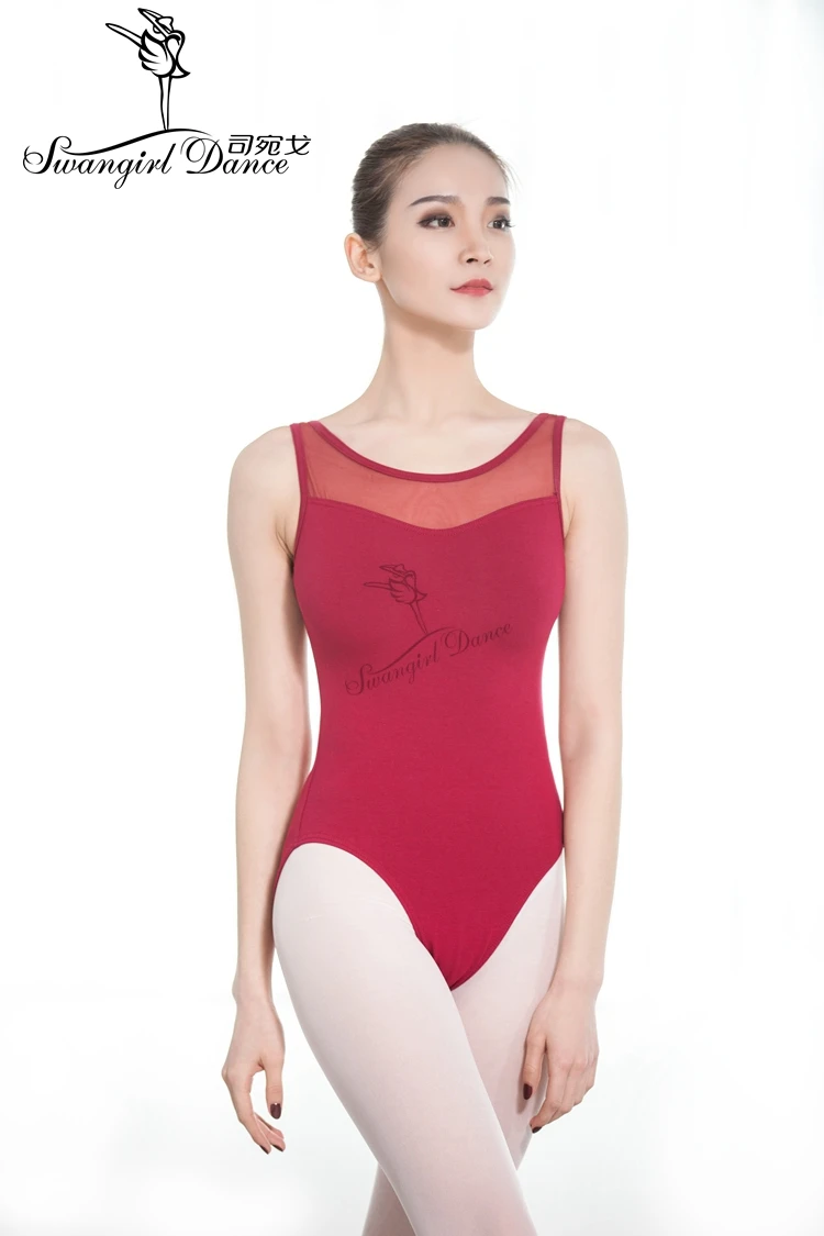 dark pink sleeveless gymanstics ballet dance leotard for women girls ballet costumes for girls ballerina dancewearCS0711