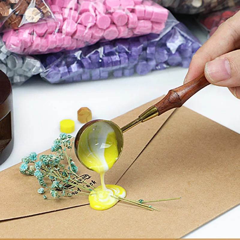 100Pcs Retro Octagon Sealing Wax Stamp Beads for Vintage Craft Envelope Wedding Wax Seal Making Tools