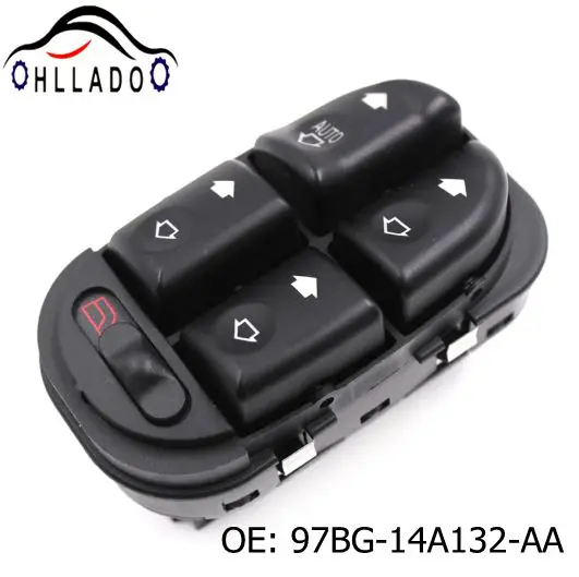 

HLLADO Electric Power Window Control Switch 97BG14A132AA 97BG-14A132-AA Fit For F ord M ondeo MK2 1996 -2000 Car Accessories