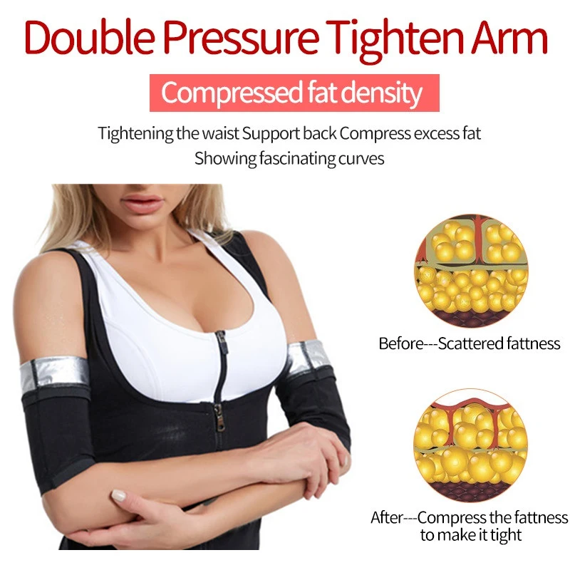 Unisex Sports Arm Trimmers Sauna Sweat Band  Sauna Effect Arm Slimmer Supplies Cellulite Anti Weight Body Workout Shapers