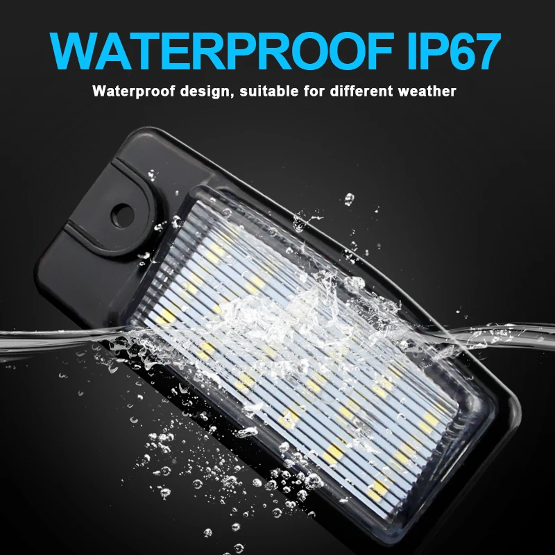 2Pcs White 18SMD LED Car Number License Plate Lights For Nissan X-Trail T32 Rogue Murano Altima Maxima NV1500 NV2500 NV3500
