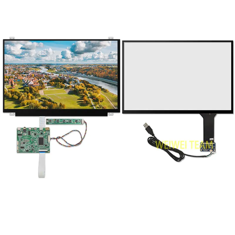 

Wisecoco FHD 15.6 Inch 1920X1080 IPS LCD Screen Capacitive Touch Panel Edp 30 Pin Driver Board Type-c Earphone NV156FHM-N42