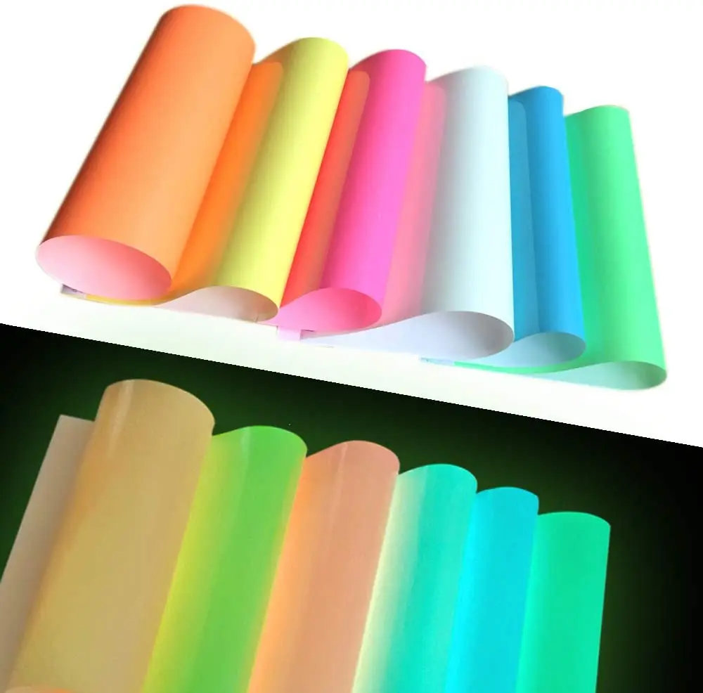 

1 Roll 12"x40"/30.5x100cm Luminous glow in dark Heat Transfer Vinyl noctilucent Heat Press Machine Tshirt Iron On HTV