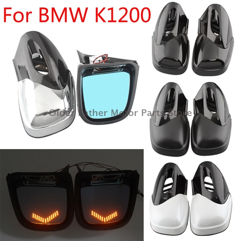 1 pair Motorcycle Rearview Mirrors For BMW K1200 K1200LT K1200M 1999-2008