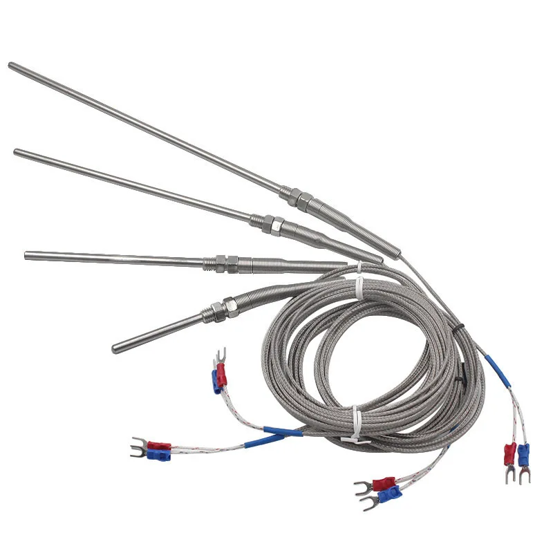 150mm probe type thermocouple K type thermocouple sensor stainless steel thermocouple 1m 2m 3m 4m 5m cable  0-400℃